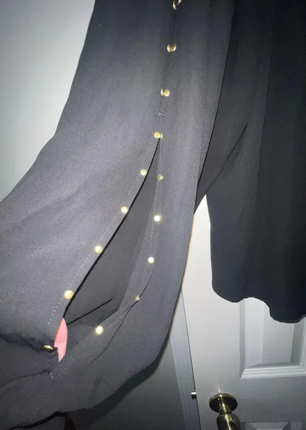 Studded Balloon Sleeve Blouse - Image 2