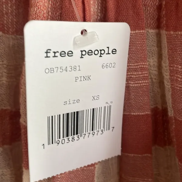 Free People Honey Grove Plaid Top Pink - Image 7