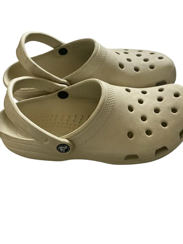Crocs classic clog unisex slip on water-friendly sandal bone beige W10, 8M - Image 2