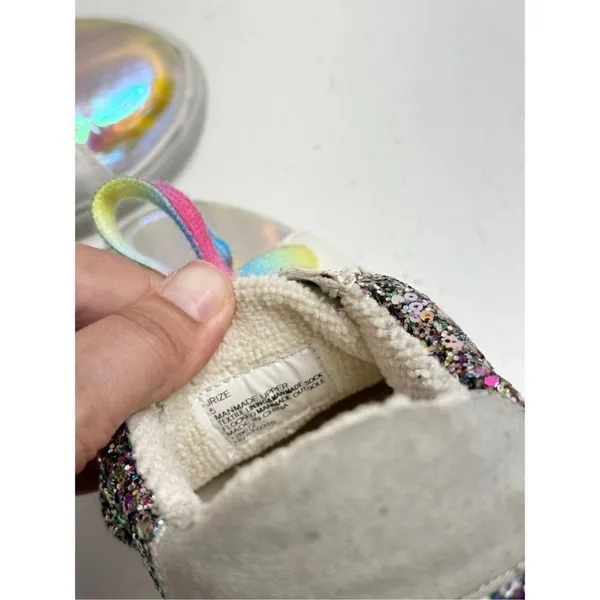 Madden Girl Steve Madden Girls Sneakers Jrize Sz 5 Multicolor‎ Sequin Detailed Lace Up Style - Image 10