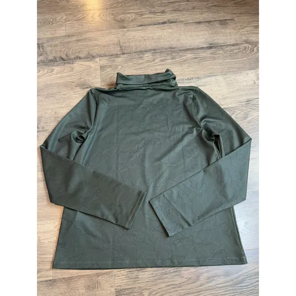 EUC Womens Under Armour long sleeve mock neck loose fit green warm size M‎ - Image 3