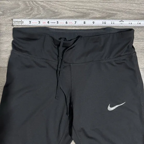 Nike Dri Fit‎ Size Medium Cropped Stretchy Leggings Womens Athletic Drawnstring - Image 9
