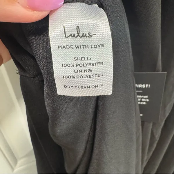Lulus Thoughts of Hue NWT size Large Black Surplice Maxi Dress Formal Bridesmaid - Image 8