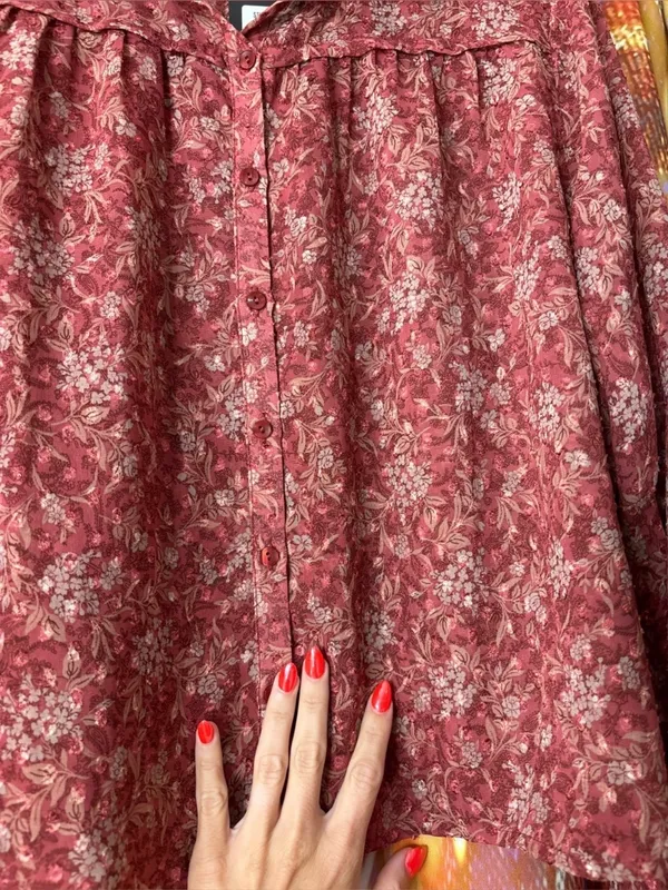 Boho Hippie Floral Button-Up With Bell Sleeves ✨ - Image 6