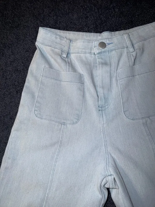Flying Tomato Light Blue High-Rise Wide Leg Jeans - Image 3