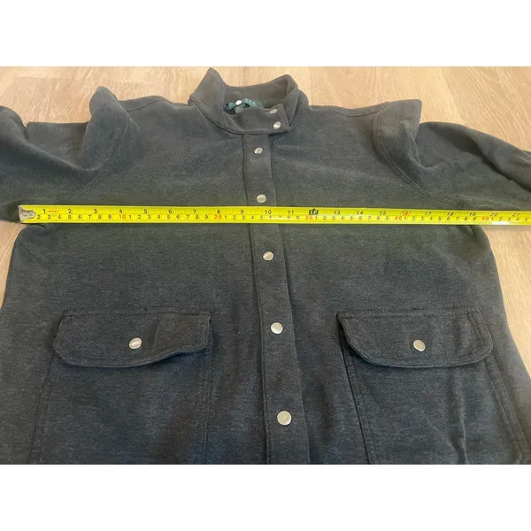 Vintage Lauren Ralph Lauren Women’s Petite Shacket Bomber Snap Dark Gray Size LG - Image 7