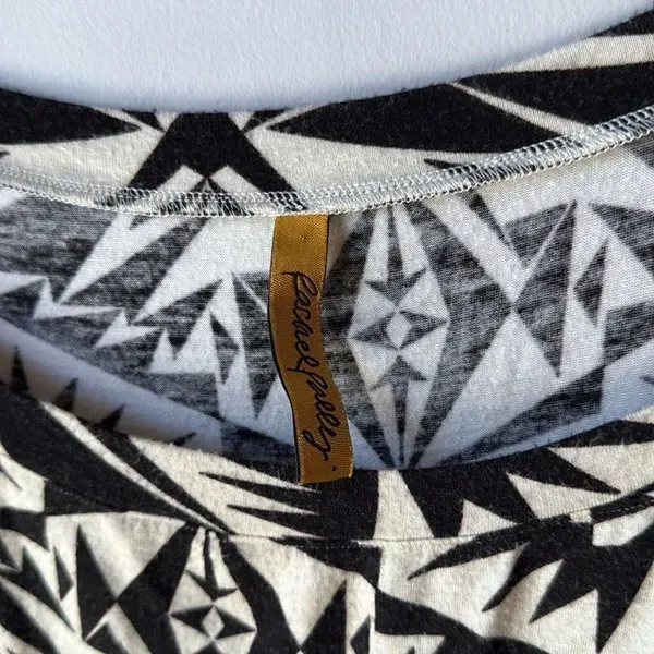 Rachel Pally Jersey Bat Wing Maxi Dress Black White Geometric - Image 5