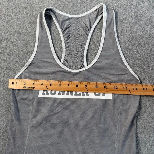Lululemon Gray Runner Up Racerback Ruched Tank Women's X-Small Active Running - Image 3