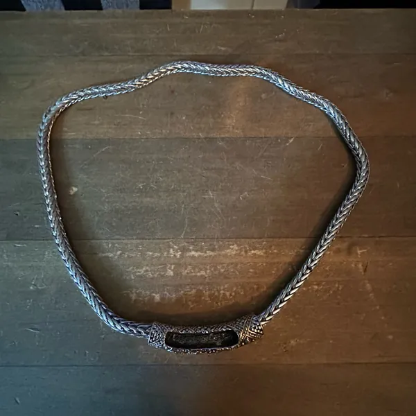 Premier Designs wheat chain two tone bar pendant necklace - Image 5