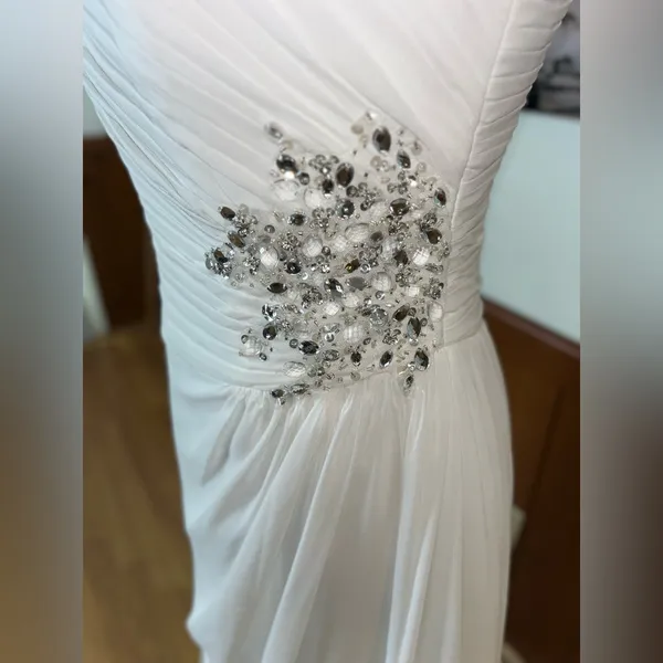 Elegant Ada James Chiffon High Low Wedding Gown! - Image 4