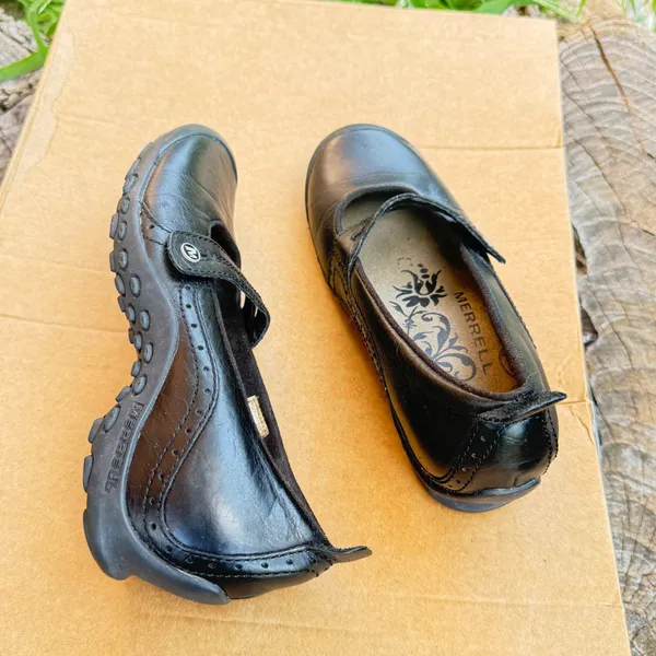 Merrell Plaza Bandeau Black Leather Mary Jane women Shoes size 6 - Image 5