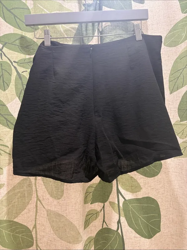 Active USA Black Tie-Waist Wrap Skort - Image 2