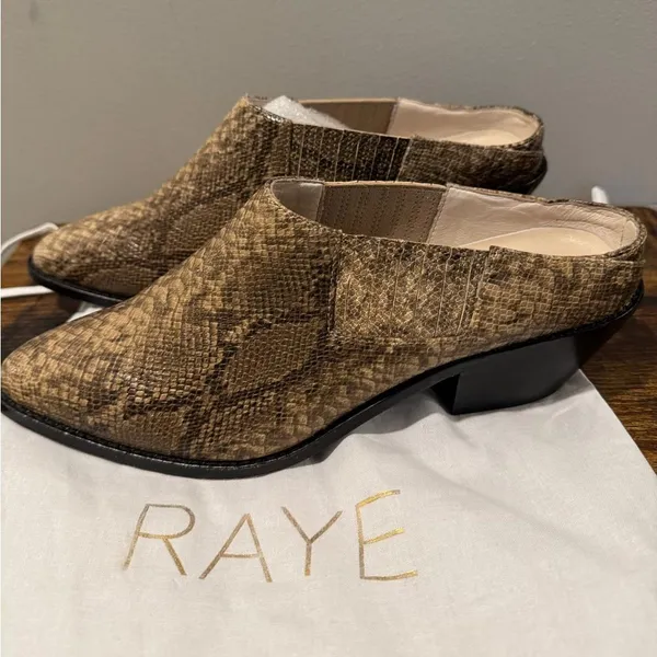 Raye Slip-On Snakeskin Mule Booties Size 8 - Image 2
