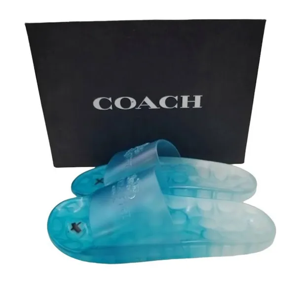Coach Women's C3068 Ulyssa Sea Mist Rubber Slide, Size 8B NIB - Image 2
