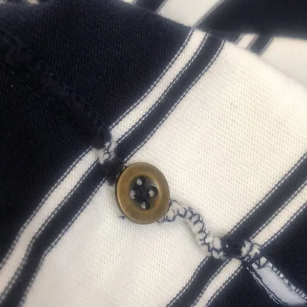 Jcrew Striped Nautical Villa Navy Blue White Tank Dress Button Back M - Image 11