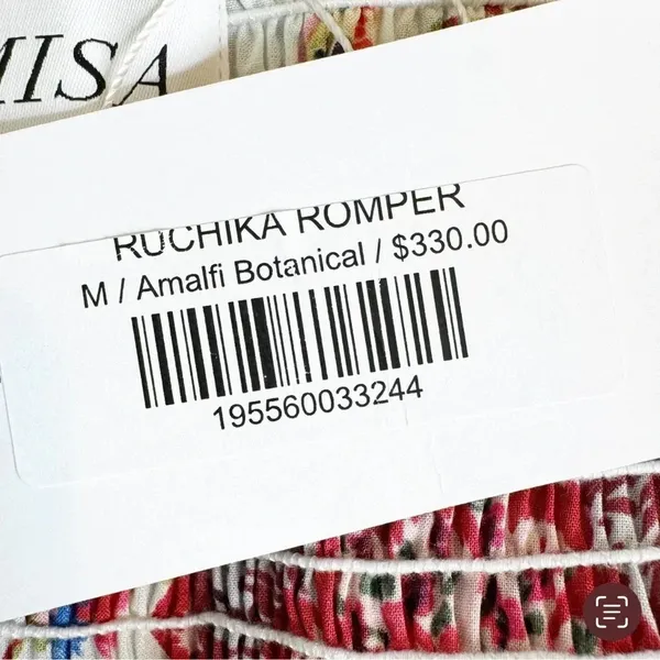 MISA Los Angeles Ruchika Floral Puff Sleeve Romper Size M NWT - Image 12