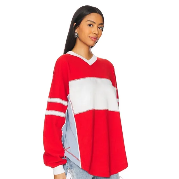 NEW Free People | FP Movement Rugby-Ready Layer in Winterberry Combo Sz Small‎ - Image 2