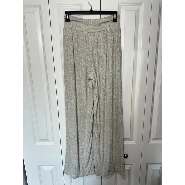 All in Motion Lounge Pants Womens XS Gray Wide Leg Ribbed High Waist Modal Soft - Image 3