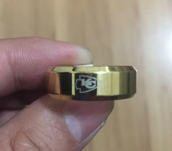 Gold Titanium Kansas City Chiefs Ring - Image 5