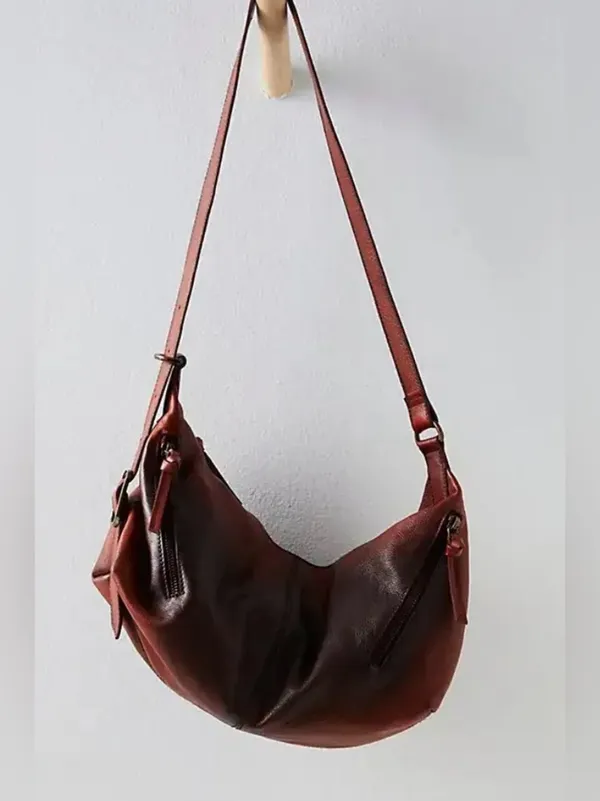 NWT Free People Rumble Leather Sling Bag ~ Dark Roast ~ SOLD OUT HTF!! - Image 3