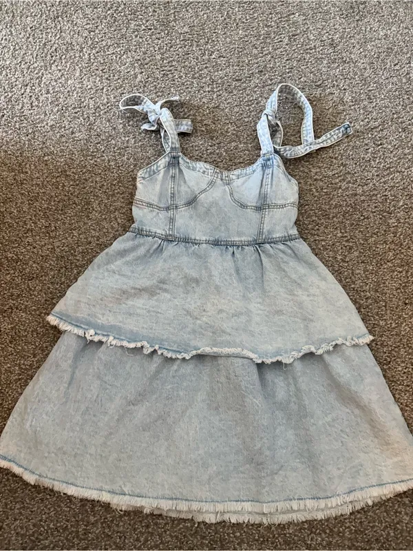 American Eagle Outfitters Light Blue Denim Mini Dress - Image 2