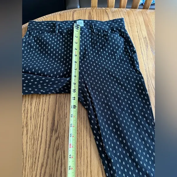Gap Signature Skinny Ankle Mid Rise Dark Wash Geometric Print Stretch Pants 4 - Image 10