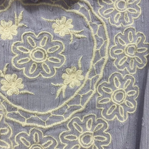 American Eagle Boho Floral Embroidered Crop Top Smocked S Coastal Cottagecore - Image 9