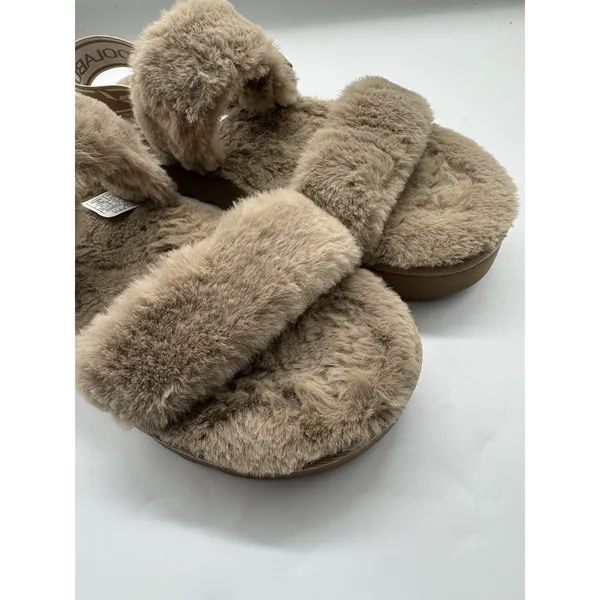 NWOB Koolaburra by UGG Backstrap Fuzzy Sandals Fuzz Oh Amphora Size 9 - Image 4