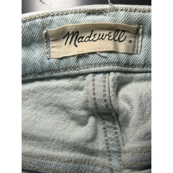 Madewell The Curvy Perfect Vintage Jean Light Wash Frayed Hem Denim Size 26‎ - Image 5