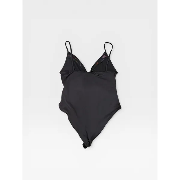 Zara Black Mesh Bodysuit Minimalist Chic Strappy Top Night out Festival Goth - Image 2