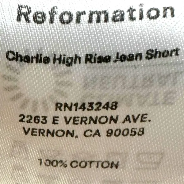 Reformation Charlie High Rise Jean Shorts in Vintage White Size 31 - Image 11