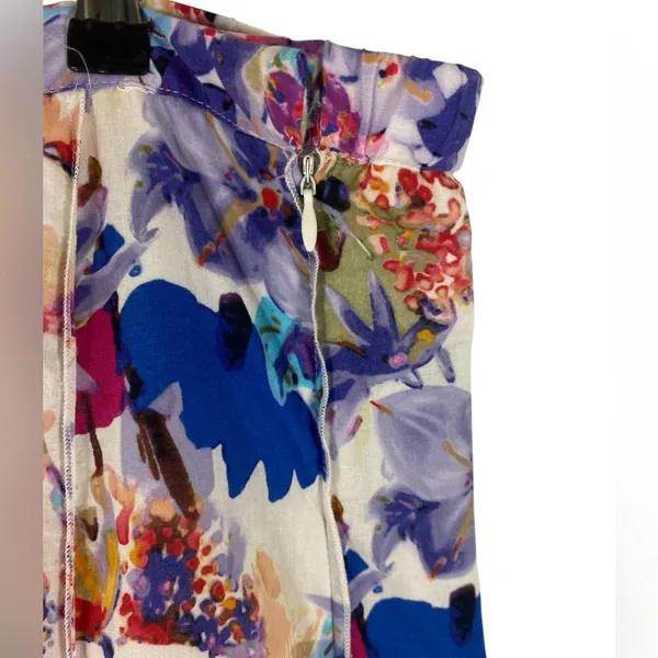 Coldwater Creek Women’s 2XL Floral Pleated Multicolor Cotton Blend Midi Skirt - Image 4