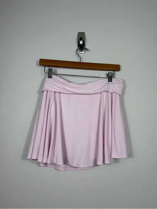 Wild Fable Pink Foldover Waist Flowy Skort Built-In Shorts Size L - Image 2