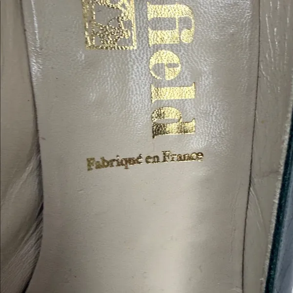 Vintage Manfield France high end leather dark green heels sz 8.5 - Image 3