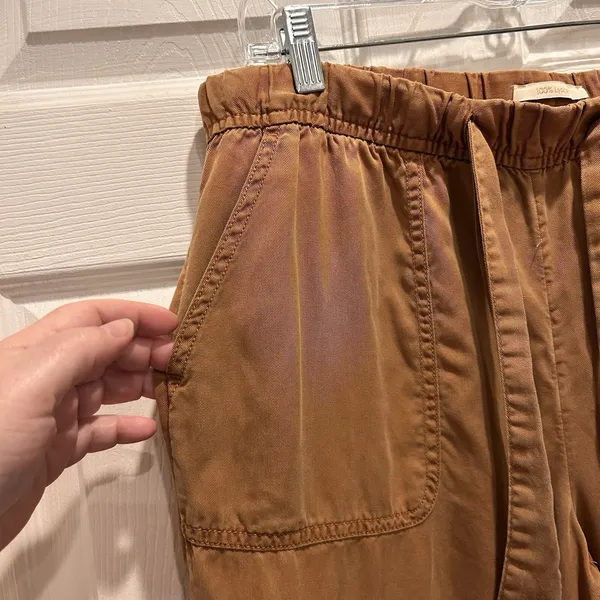 Cynthia Rowley Womens Large Rust Brown 100% Lyocell Elastic‎ Waist Jogger Pants - Image 2