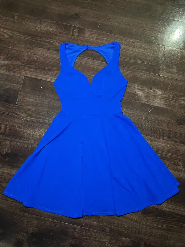 B.Darlin Blue Juniors Sweetheart A-Line Dress Size 3/4 - Image 2