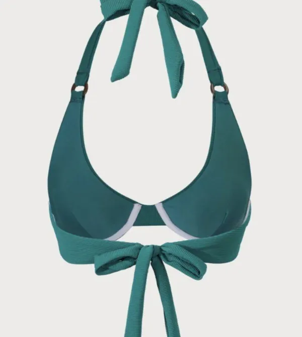 BERLOOK Green Underwire Halter Bikini Top ONLY 34 - Image 8