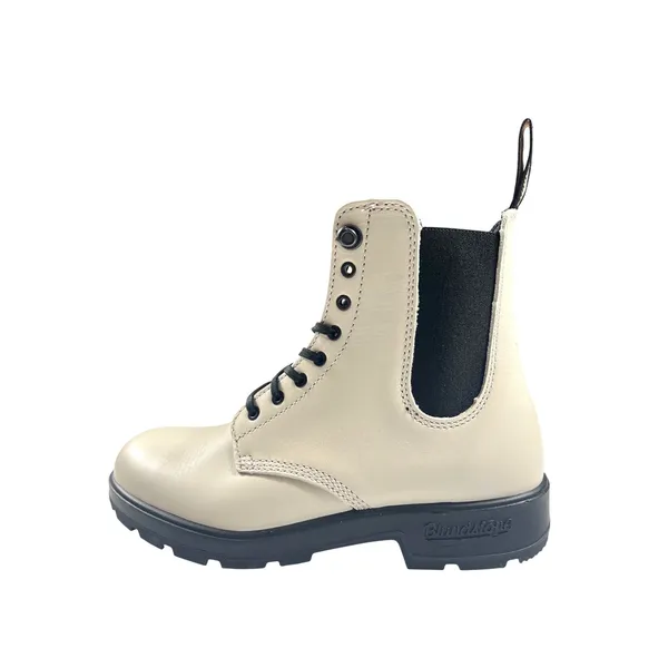 Blundstone Lace-Up Leather Boots Womens US 7 Cream Oat Combat Ankle Boot NEW - Image 8