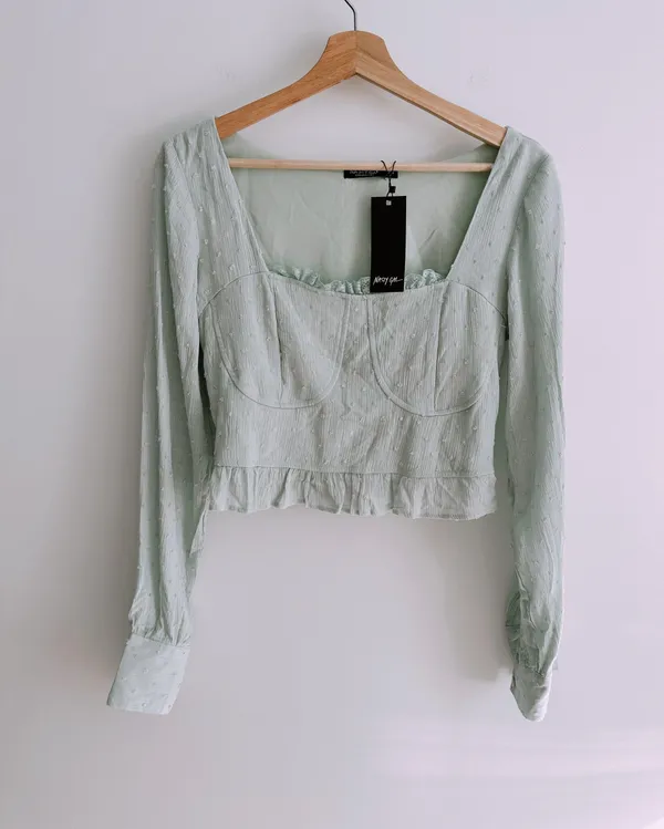 Lace Bustier Crop Top - Image 3
