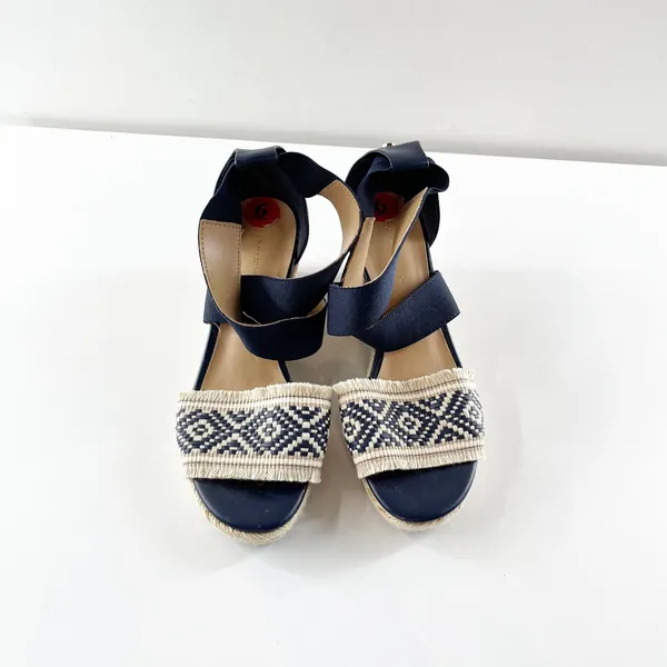 Tommy Hilfiger Yemina Ankle Strap Espadrille Wedge Sandals Navy Blue 6 - Image 4