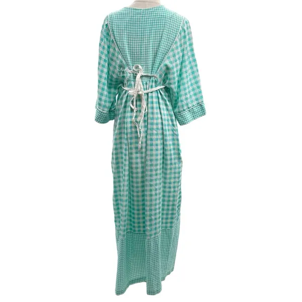 Leisure Life Vintage Gingham Lounge House Dress XL - Image 6