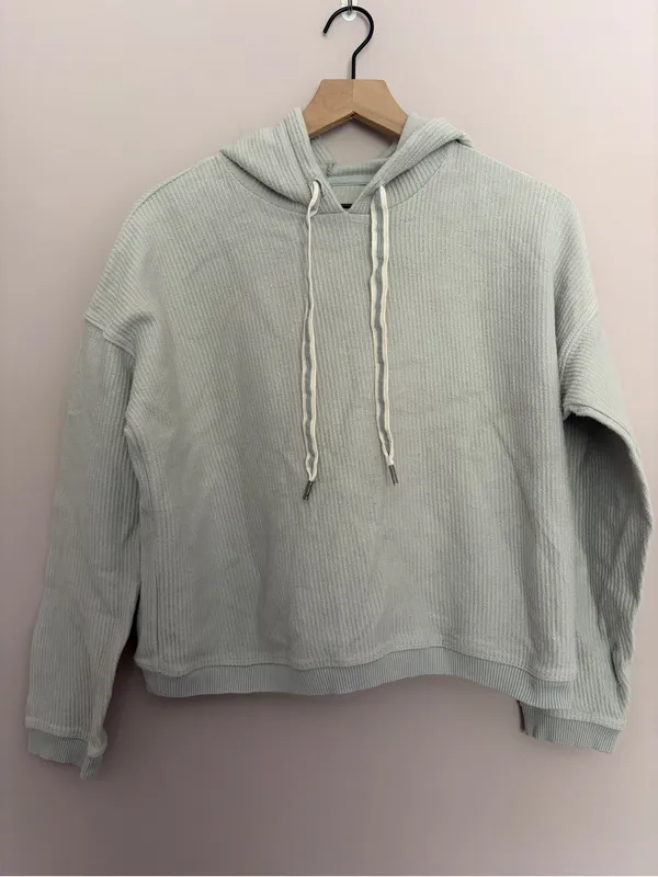 Aerie New Love Corded Hoodie Sage Small - Image 2