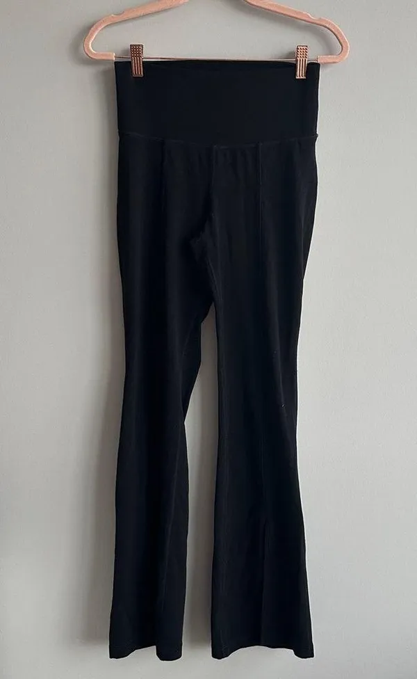Aritzia butter black flare legging split hem - Image 2