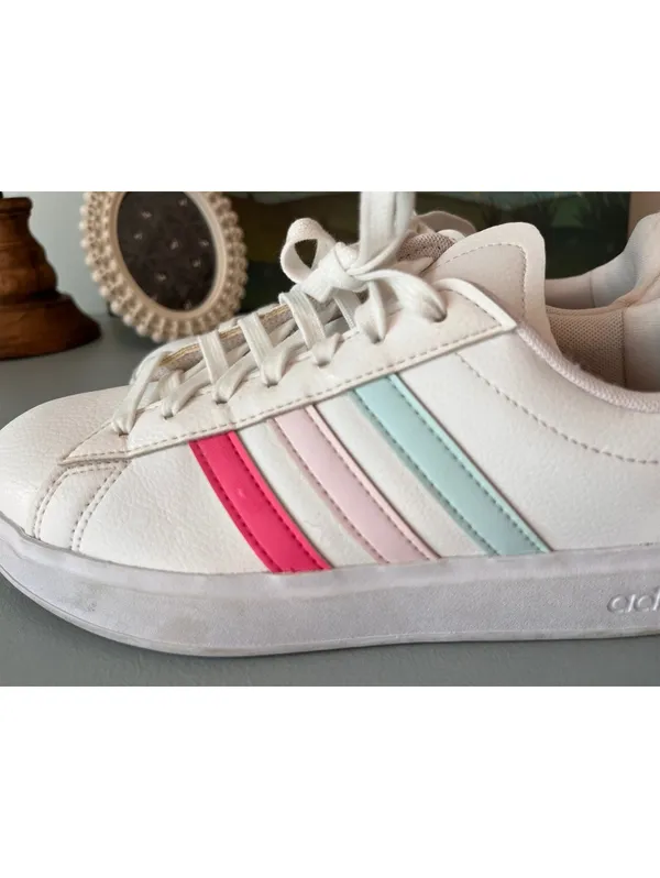 Adidas Grand Court 2.0 Pastel Stripes Sneakers - Image 2