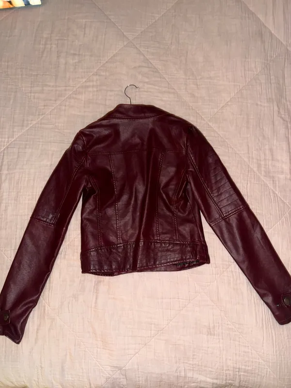 Cape Juby burgundy faux leather jacket - Image 9