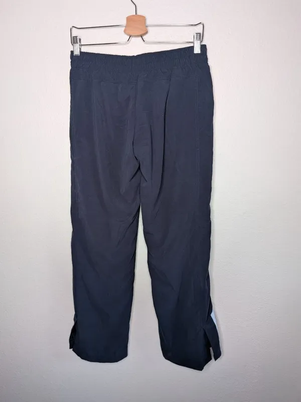Nike Womens Navy Blue Windbreaker y2k retro Pants split seam Small track pant - Image 8
