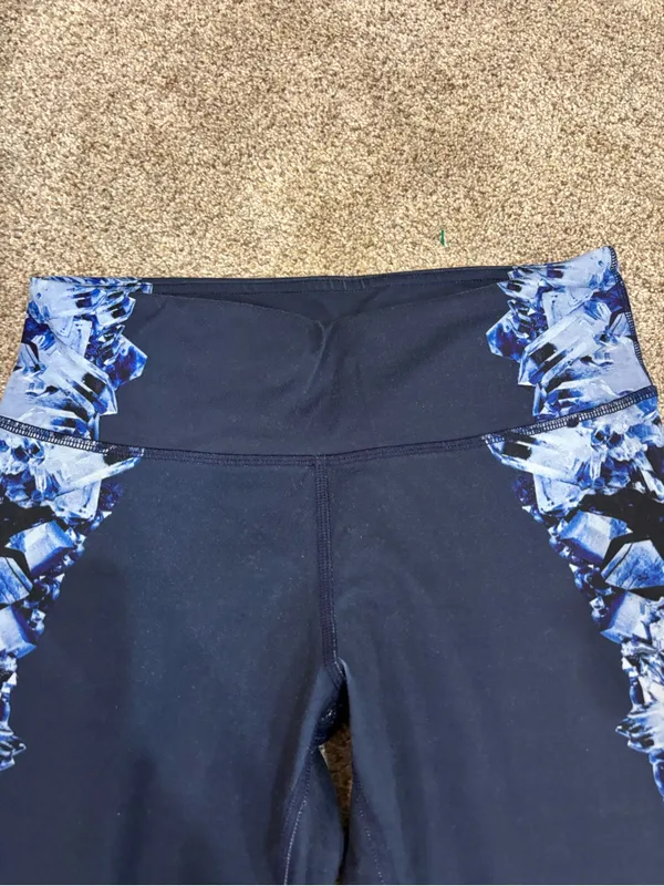 ALO Yoga Airbrush Leggings Dark Crystal Sky Fitness Navy Blue XS Workout - Image 2