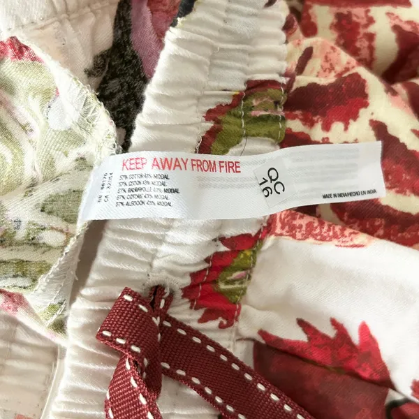 NEW Raphael Balme Anthropologie Flannel Sleep Pants Pink Combo Floral Lounge XS - Image 8
