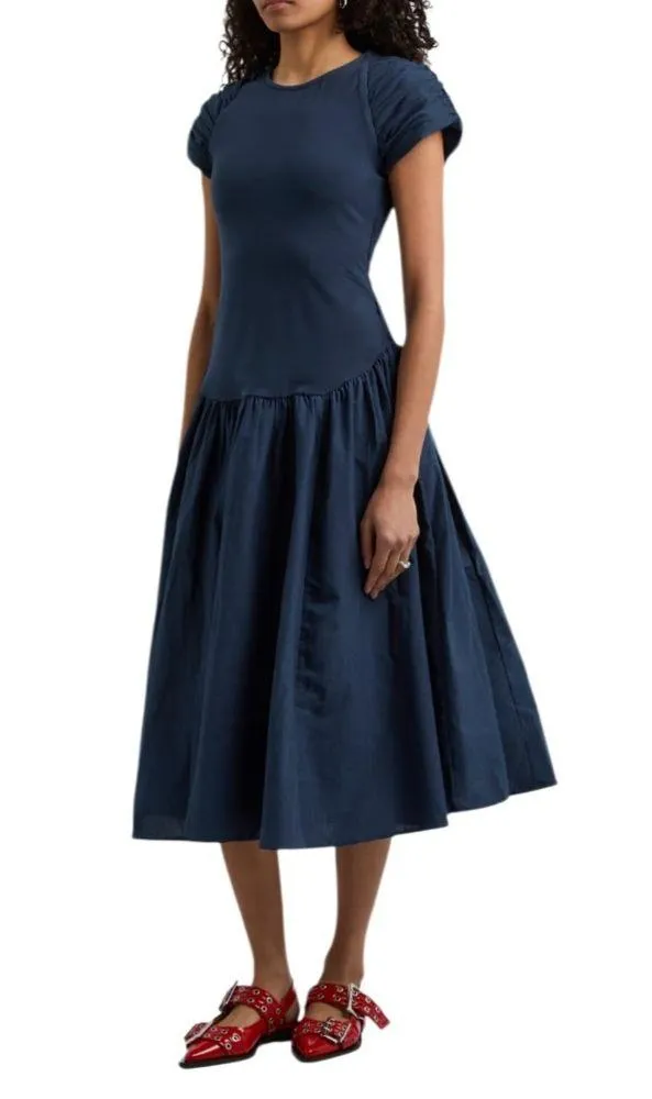 Free People Afternoon Elegance Midi Dress Blue Size Medium NWOT - Image 8