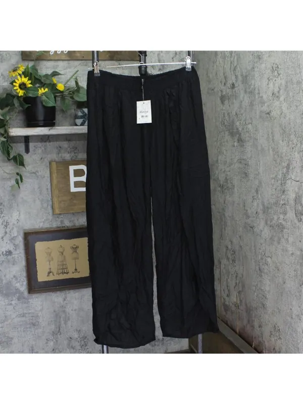 NWT Raviya Womens Front-Slit Cover Up Pants 75367 Black XL - Image 5